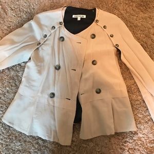 SOLD. Elizabeth and James crop trench coat